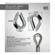 thumbnail image 5 of Industrial|heart Lug M5 |galvanized Steel Cable Protector| Diameter Steelcable 5mm |pack 25, 5 of 5