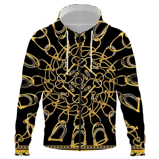 Sudadera con capucha y cremallera para hombre y mujer, con estampado 3D de alta gama y diseño de moda, estilo Harajuku, para otoño e invierno.