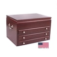 thumbnail image 2 of Majestic Jewel Chest, Solid American Cherry Hardwood with Rich Mahogany Finish, 2 of 8