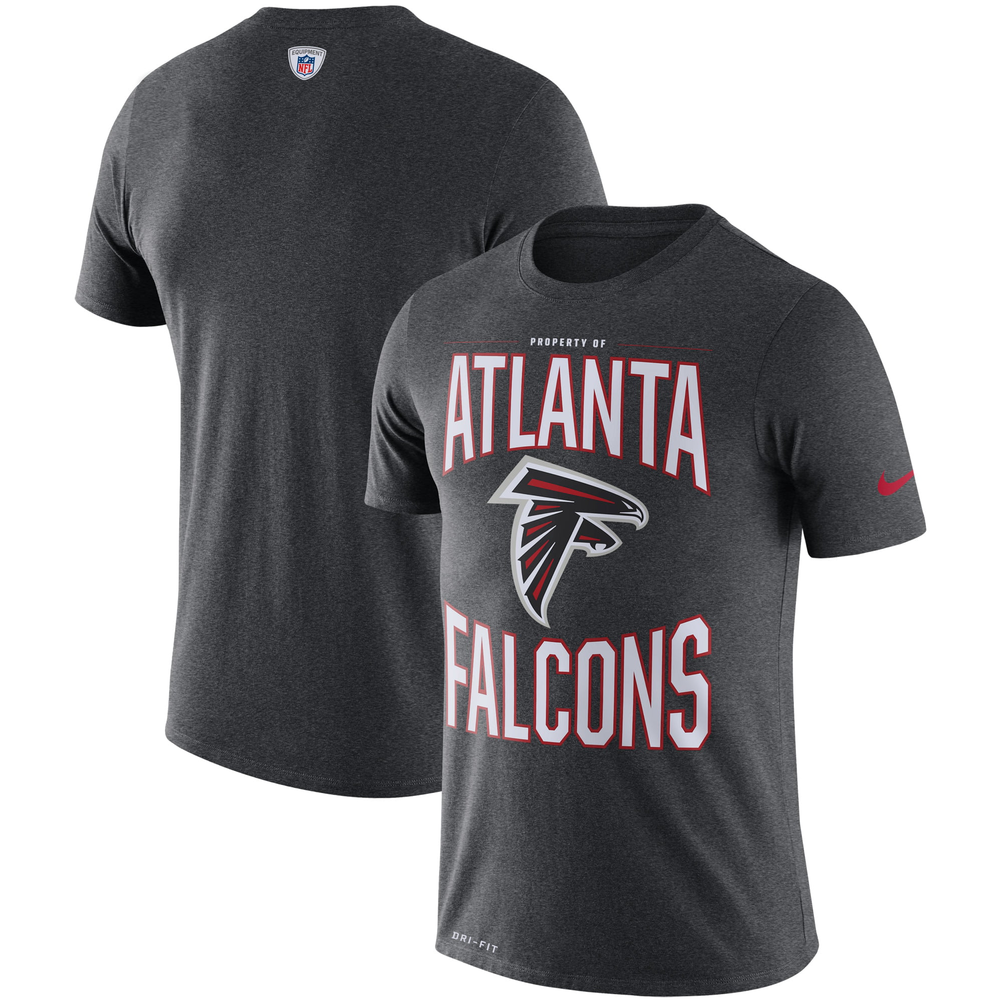 Atlanta Falcons Nike Team Logo Sideline Property Of Performance T-Shirt ...