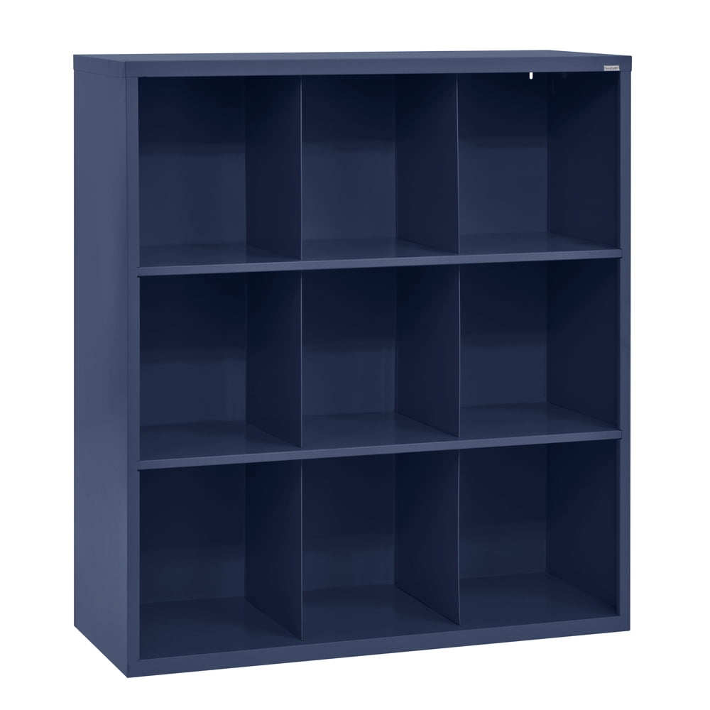 9 Cube Desktop Wooden Storage Shelf Bookcase Bookshelf Cubby Organizer Blue 