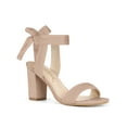 thumbnail image 1 of BLISSFUL STEP Women's Sandals Ankle Tie Back Open Toe Block Heels Nude 9, 1 of 7