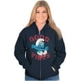 thumbnail image 2 of Smurfs Cartoon Positivity Quote Zip Up Hoodie Men's Women's Brisco Brands S, 2 of 6