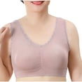 thumbnail image 2 of ylioge XL-4X Plus Size Sports Bras for Women No Underwire Push Up Bralettes Lightweight Solid Color Breathable Full-Coverage Sleeping Underwear Bra, 2 of 6