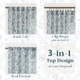 thumbnail image 4 of Juego de 2 paneles de cortinas de lino azul con estampado floral de 160 x 160 cm, dos paneles, 4 of 7
