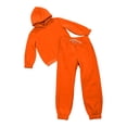 thumbnail image 3 of Byoo Toddler Girls Sweatsuit Sets Solid Color Pullover Hoodie Shirt Sweatpants Outfit Sets Soft Active Kids Clothes Set, 3 of 6
