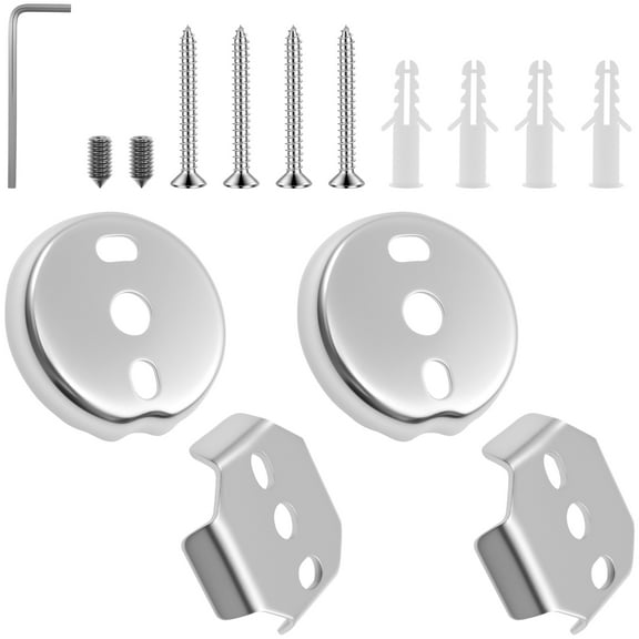 Sutowe Base Spacer for Towel Rack High Strength Stainless Steel Round and Square Mounting Hardware Pack for Bathroom Towel Pole