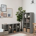thumbnail image 6 of CAPHAUS Sturdy Room 11-Inch Cube Storage Organizer Shelf, with Thick Exterior Edge, Storage Shelf Divider w/ Back, Bookcase, 8-Cube, Greige Oak, 6 of 9