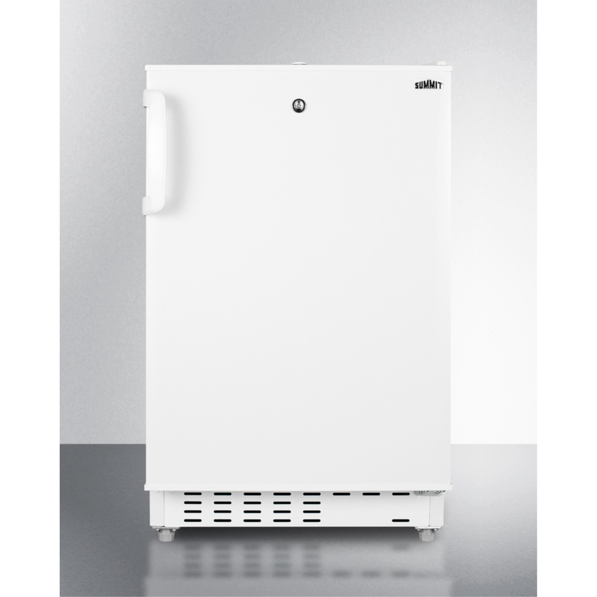 ADA compliant built-in or freestanding 20 Inches wide refrigerator-freezer for residential use with lock