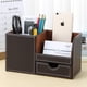 thumbnail image 2 of Multi-functional Compartments Desktop Organizer (Brown), 2 of 4