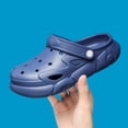 thumbnail image 4 of Boys Girls Garden Glogs Slide Sandals Kids Summer Water Shoes Slip On Clogs Indoor Outdoor Children Beach Pool Shoes(5.5-6 Years,Blue), 4 of 5