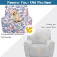 thumbnail image 4 of FOR U DESIGNS Axolotl Flower Pattern Recliner Chair Covers Breathable Sofa Couch Cover with Armrest, Stretch Recliner Couch Covers Furniture Protector for Pet,Kids, 4 of 8