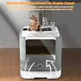 thumbnail image 3 of Caja de arena para gatos plegable cerrada con tapa equipada con luz ultravioleta bolsa desodorante y pala resistente a olores y salpicaduras, 3 of 8