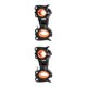 thumbnail image 1 of Sonducket 360 Rotation Mount Road Bike Headlight Light 22-30mm Flash Holder naranja negro 2piezas, 1 of 1