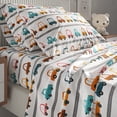 thumbnail image 3 of CGK Linens 4-Piece Cute & Cozy Kids Sheet Set - Queen Size Kids Bedding With Vibrant Designs For Boys, Girls, Teens, Toddler, Cute Cars, 3 of 5