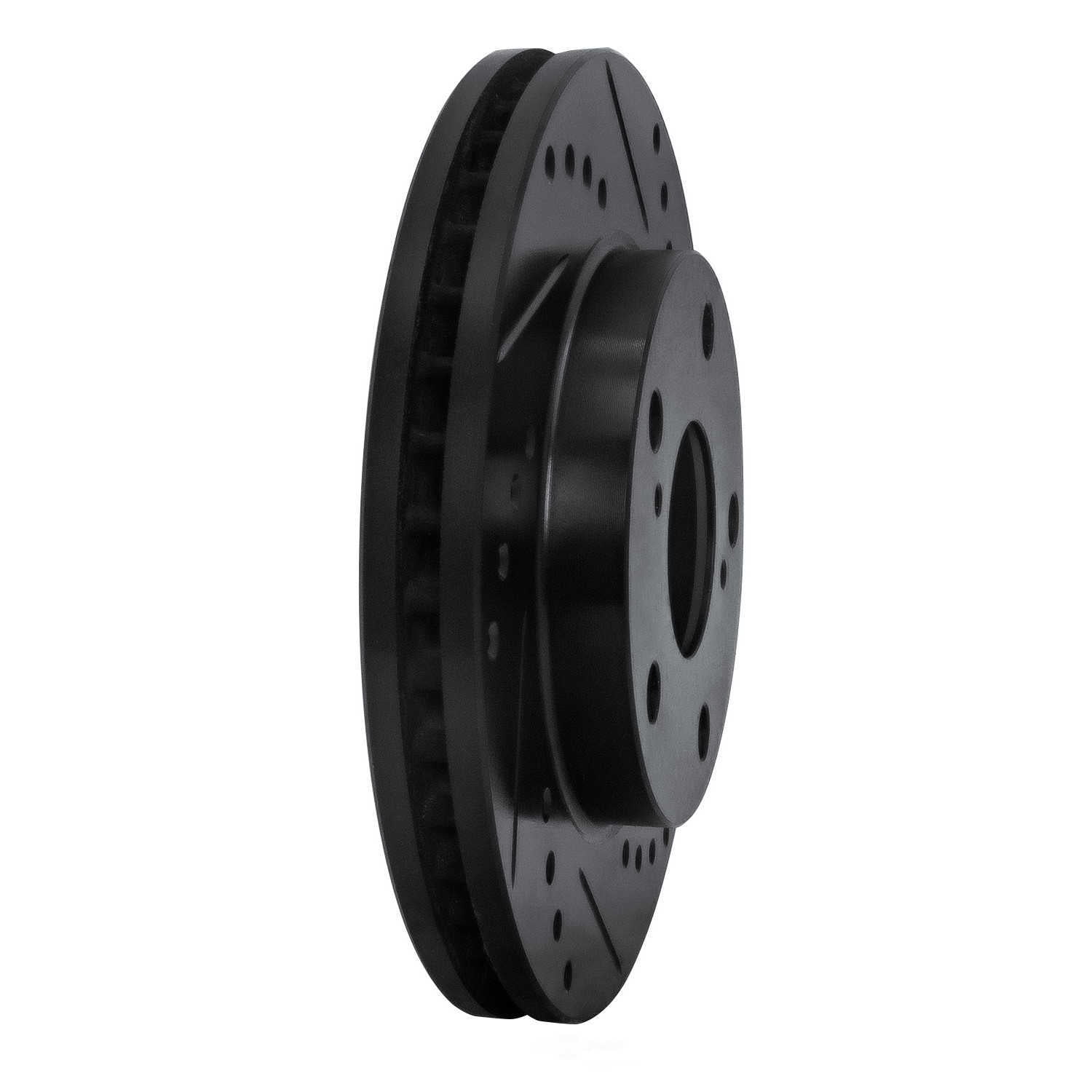 Dynamic Friction Company 633-76051R DFC Brake Rotor - Drilled And Slotted - Black