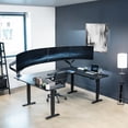 thumbnail image 2 of VIVO Black U-Shaped 83" x 60" Height Adjustable 4-Leg Electric Standing Desk, 2 of 8