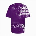 thumbnail image 5 of NOLDARES Halloween Bow Pumpkin Shirt for Women Spooky Season Graphic T Shirt Fall Halloween Short Sleeve Tee Tops,Purple,L, 5 of 7