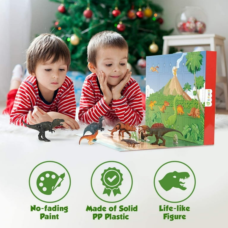 D-FantiX Dinosaur Advent Calendar 2023 for Kids, 24 Days Countdown