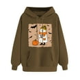 thumbnail image 4 of FDGIU Women's Loose Cute Crewneck Pullover, Halloween Graphic Tees for Women, Pumpkin Long Sleeve Tops, Soft Breathable Casual Top，Oversized Hooded Sweatshirts Fall, 4 of 6