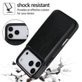 thumbnail image 5 of Phone Case with Card Holder, PU Leather Kickstand Wallet Case for iPhone 12 13 14 15 16 17 Pro Max Plus Air, 5 of 9