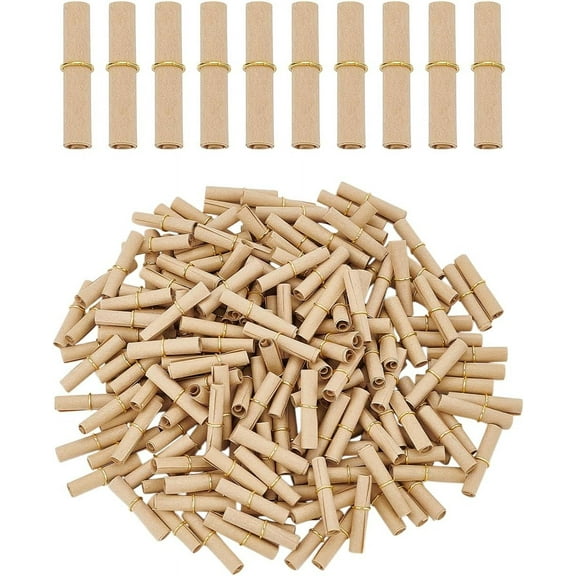 200Pcs Scroll Paper Mini Message In a Bottle Message 4.8mm Paper Lucky Wishing Paper Rolls for Wishing Bottles Accessories BurlyWood BurlyWood