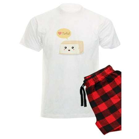 

CafePress - Kawaii Tofu Asking People To Love Tofu Men s Light - Men s Light Pajamas