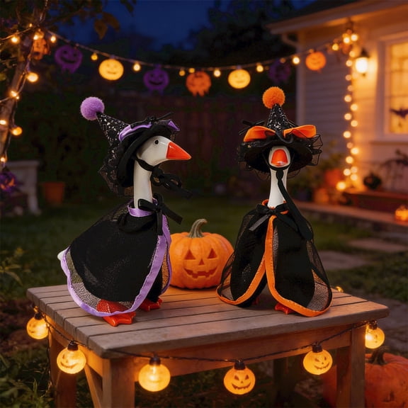 Halloween Desk Goose Outfits 7 inches,Mini Desktop Goose Cloth,Holiday Decor for Office Table,Gifts for Lover,Costumes Accessories
