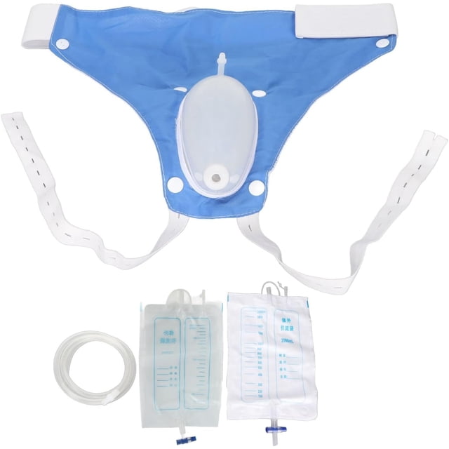 Bolsa recolectora de orina, bolsa de orina portátil para evitar fugas con conducto de catéter para orinar para pacientes postrados en cama con incontinencia urinaria