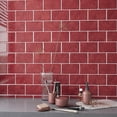 thumbnail image 3 of VEELIKE Red Peel and Stick Backsplash Waterproof Subway Kitchen Backsplash Red Peel and Stick 12''x12'' Tile 6 Sheets Removable Renter Friendly Backsplash Stick on Tiles for Kitchen Wall Bathroom, 3 of 8