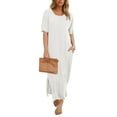 thumbnail image 4 of Sherrylily Summer Women T Shirt Dress Casual Drop Shoulder Dresses Side Slit Midi Dress with Pockets, 4 of 7