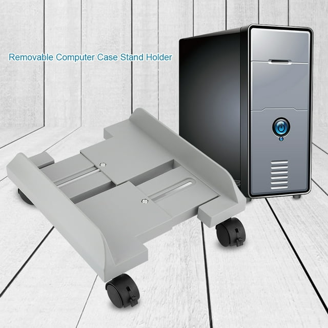 Support de Boîtier d'Ordinateur, Support de Boîtier Central en Acier CPU Support Roulant Mobile pour Bureau sous le Bureau pour Tapis de Sol Boîtier de PC de Jeu