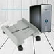 thumbnail image 4 of Estante de almacenamiento para computadora central de escritorio con soporte y freno extraíbles para caja de computadora (blanco), 4 of 10