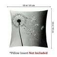 thumbnail image 4 of Dandelion Throw Pillow Cushion Cover, Monochrome Dandelions Blowing in The Wind Fluffy Flower Romance Theme, Decorative Square Accent Pillow Case White Charcoal Grey Set of 2, 4 of 7