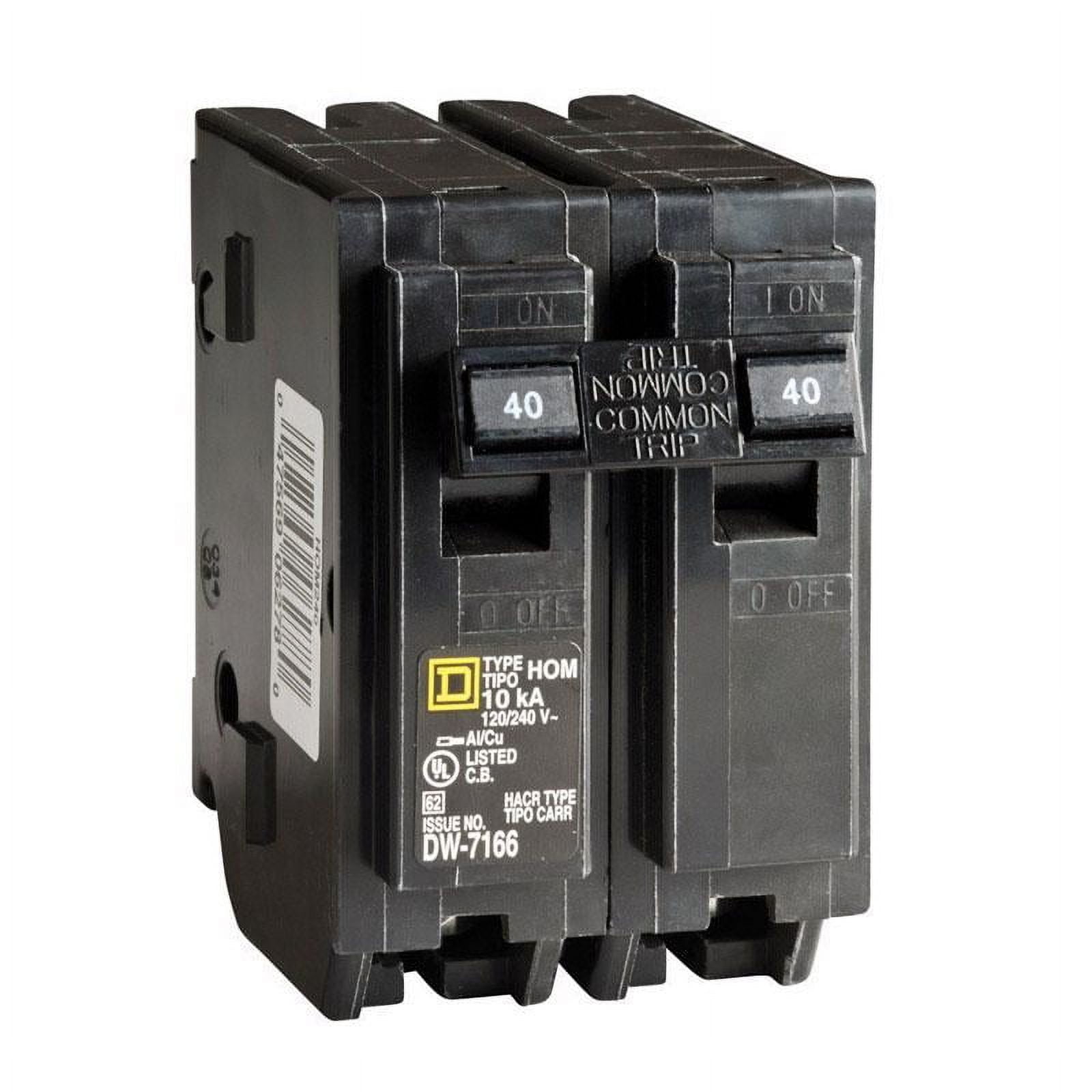 Square D Homeline 40A Double-Pole Standard Trip Circuit Breaker HOM240CP