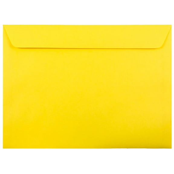 JAM Paper 9 x 12 Booklet Envelopes, Yellow, 1000/Carton