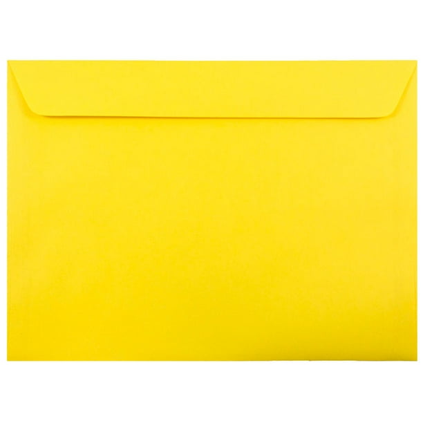 JAM 9 x 12 Booklet Envelopes, Yellow, 25/Pack