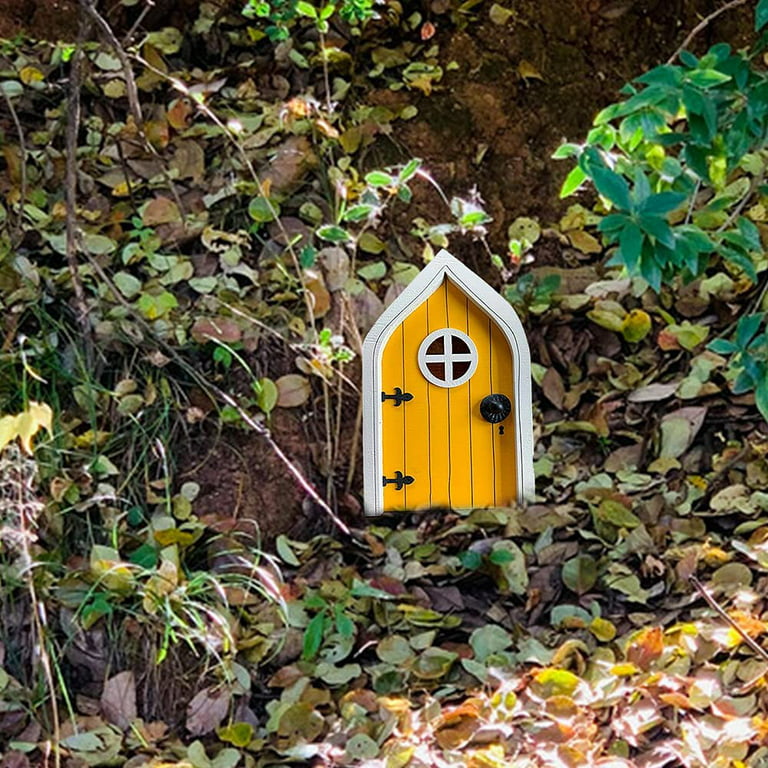 Miniature Fairy Door Hobbit Pixie Elf Tree Garden Gnome Ornament Home Decor  FAST J3X6