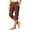 Brown, variant on Aihuaihua Women's High Waisted Straight Leg Capri Pants Stretch Lightweight Trousers for Work Golf Casual Capri Leggings with Pockets