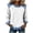 White, variant on Dagugfen Womens Fashion Tops Long Sleeve Crewneck Loose Color Blocked Casual Everyday Wear Casual Shirts for Women S-3XL