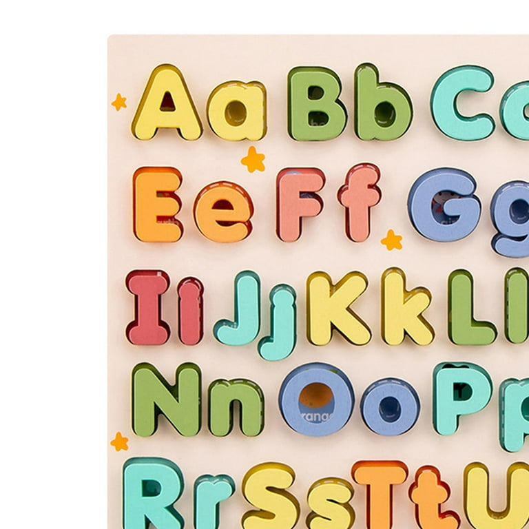Children Wooden Abc Puzzle Preschool Game Parent Child Interaction Color Recognition Toy Alphabet Number Matching Puzzle for Boys Girls Kids Walmart