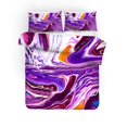 thumbnail image 2 of 3D Púrpura Fluido Patrón Funda de edredón Set Ropa de cama Set Funda de edredón Fundas de almohada 75, 2 of 3