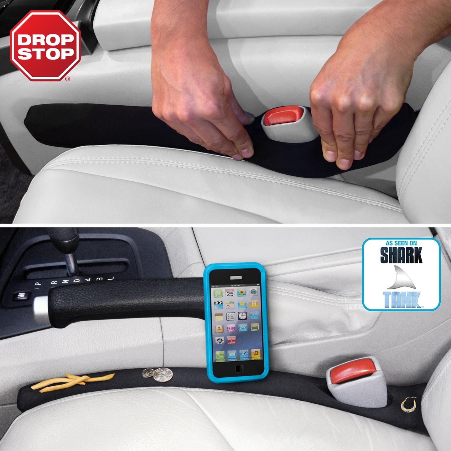 Drop Stop – The Original Patented Vehicle Seat Gap Filler (Shark Tank) – Set of 2