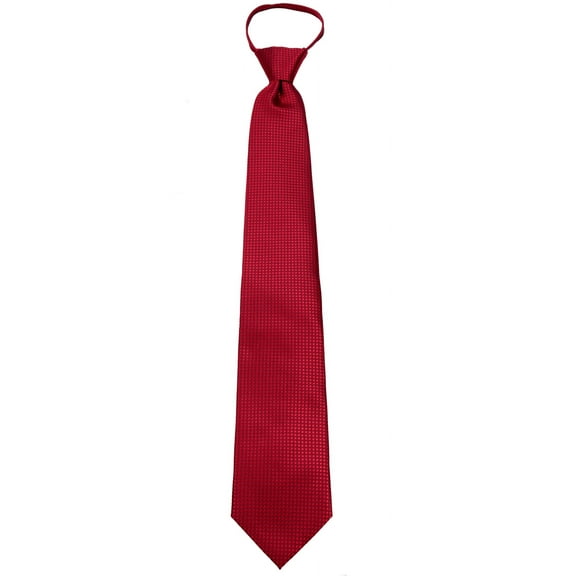 Boys Textured 14 inch Solid Zipper Necktie Ties