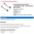 thumbnail image 2 of Front Sway Bar Link Kit 2 Piece - Compatible with 2006 - 2009 Mercedes-Benz CLK350 2007 2008, 2 of 2