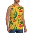 thumbnail image 2 of Fotbe Men's Colorful Vegetables Print Men's Sleeveless Muscle Tank Tops Casual T-Shirts for Gym Workout Beach-3X-Large, 2 of 8