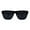 Shiny Black, variant on Mens 90s Hipster Rectangle Horn Rim Dapper Plastic Sunglasses Shiny Black