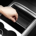 thumbnail image 6 of Armrest Drawer Storage Box with 2Pcs Silicone Pads Teqhome Center Console Organizer Tray Fit for 2021-2022-2023 Tesla Model 3/Y, 6 of 9