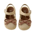 thumbnail image 7 of Viluyesy Girls Mary Jane Shoes Hook Loop Breathable Hollow Out Bow Closed Toe Soft Sole Princess Dress Shoes Khaki Size 12.5 Little Kids, 7 of 7
