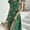 Green, variant on ZOELNIC Summer Floral Print Maxi Dress for Women Button Up Split Long Flowy Bohemian Beach Party Dresses, XL